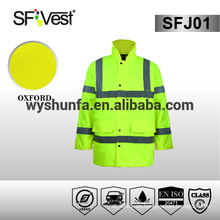 Chaqueta de seguridad reflectante 100% poliéster chaqueta impermeable ligera ropa de seguridad EN ISO 20471